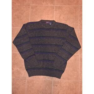 Traditionalist striped wool sweater knitwear Mens medium